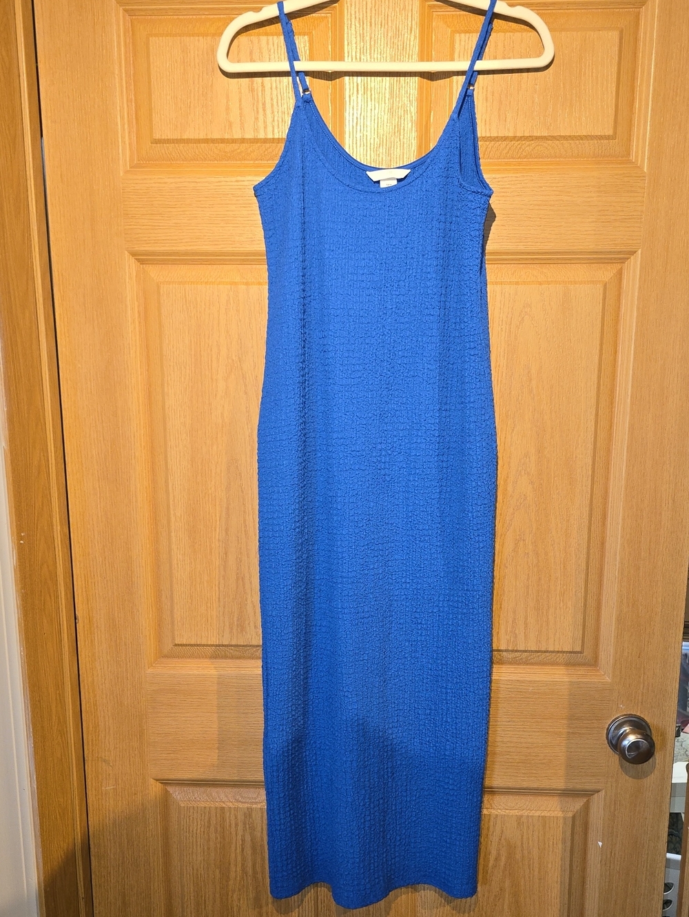 H&M Royal Blue Sleeveless Knit Maxi Dress